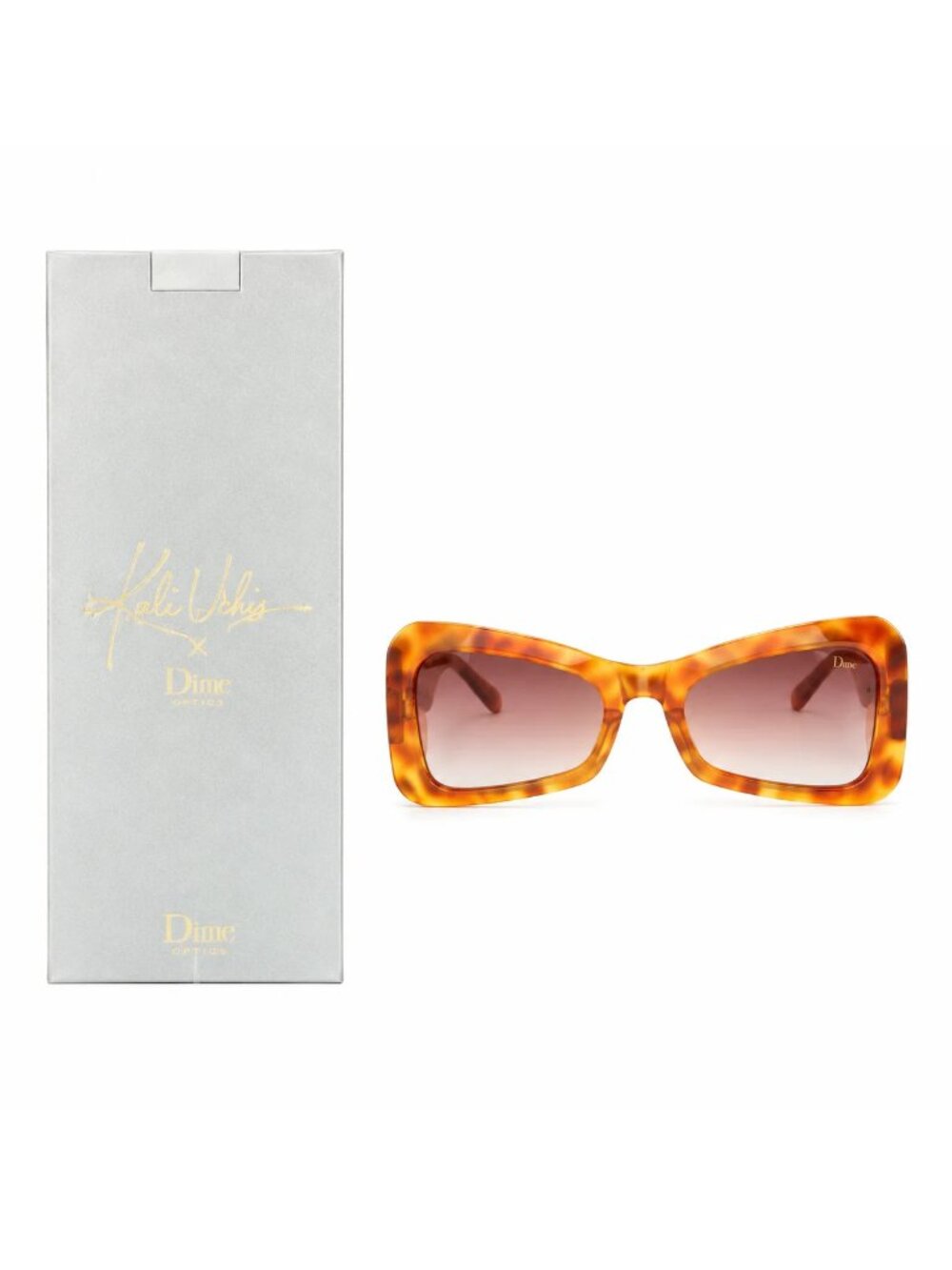 DIME Optics X Kali Uchis Kali Sunglasses in Sunset Tortoise Brown NEW